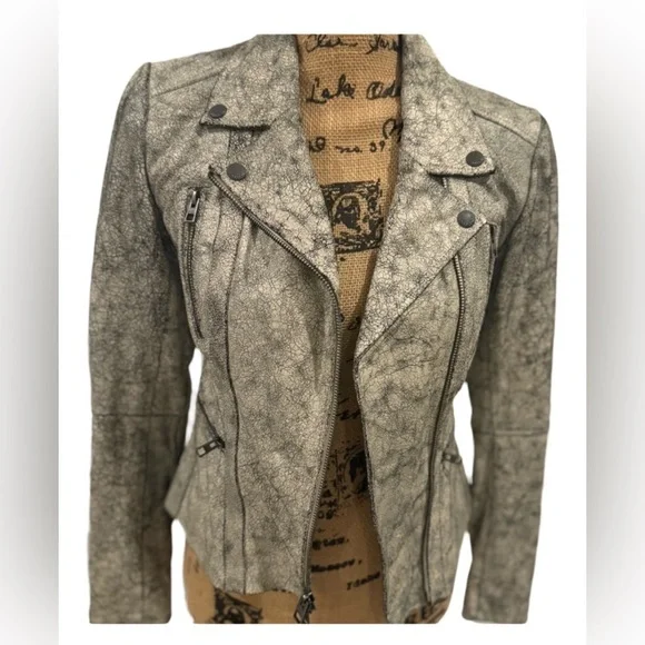 Harley-Davidson‎ Women's Leather Jacket - Distressed Gray - Picture 2 of 12